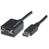 thumbnail of Techly DP - VGA M/F 0,07 m DisplayPort 2 x VGA (D-Sub) Schwarz