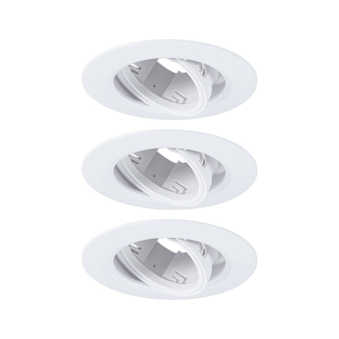 Paulmann Spot encastré Pack de 3 orientable  rond 90mm 30° GU10 max. 3x10W  230V gradable  Blanc 92109