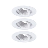 thumbnail of Paulmann Spot encastré Pack de 3 orientable  rond 90mm 30° GU10 max. 3x10W  230V gradable  Blanc 92109