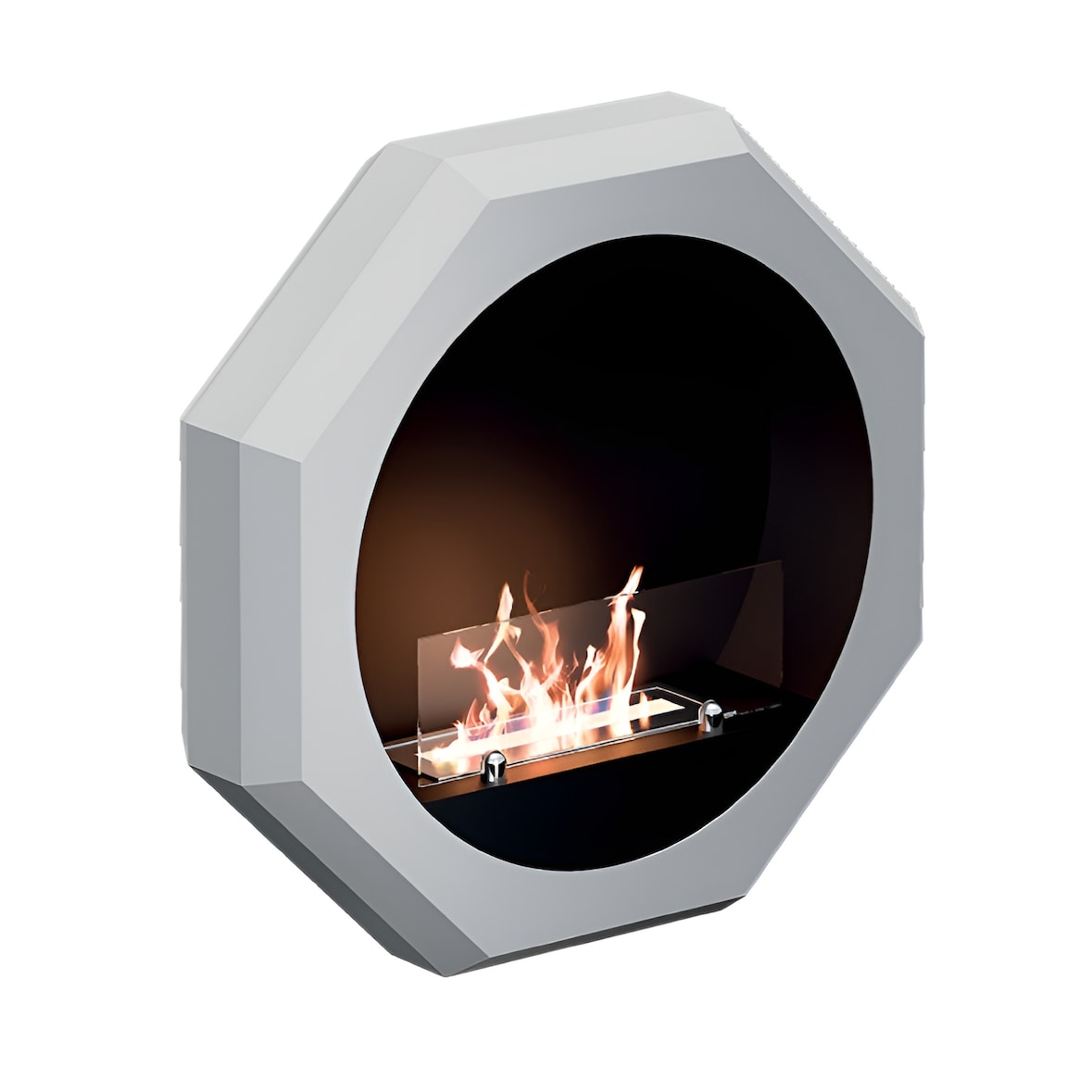 Tecno Air System - Biocamino da parete Ruby Modello Palmanova - Bianco