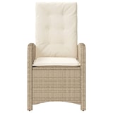 thumbnail of vidaXL Tuinstoelen 2 st verstelbaar met kussens poly rattan beige