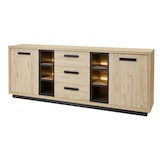 thumbnail of Matelpro - Buffet/bahut contemporain 240 cm chêne clair Tiffanie - Moderne & Design -Chêne clair - Deux étagères intérieures -Types de portes: Battant