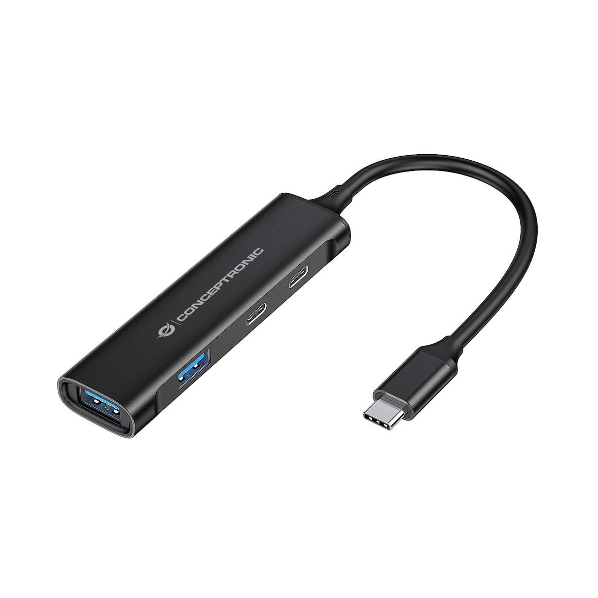 Conceptronic HUBBIES Hub USB 3.0 a 4 porte, connettore USB-C