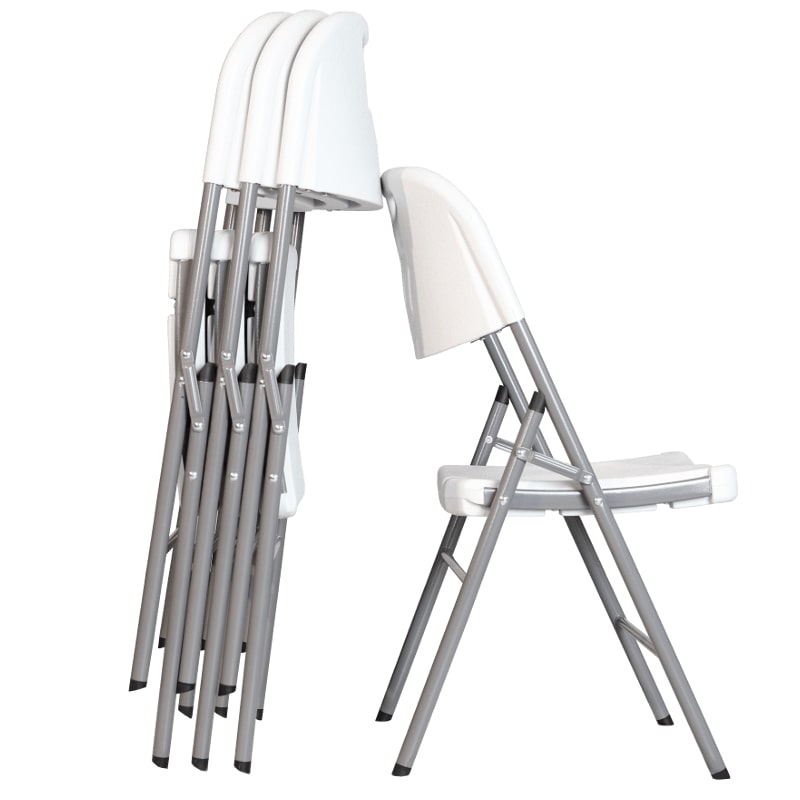 BRIMO Klappstühle - 4 Stück Weiß