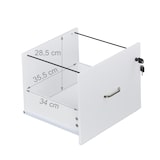 thumbnail of Relaxdays Rollcontainer, 2 Schubladen mit Hängeregister, HxBxT: 72 x 43 x 46 cm, abschließbarer Aktenschrank, weiß