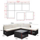 thumbnail of CASARIA® Polyrattan Lounge Set Melbourne schwarz/creme