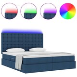 thumbnail of vidaXL Bett mit LED-Lichtleisten mit Kopfteil Blau 180 x 200 cm Stoff