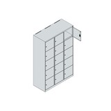 thumbnail of C+P Schließfachschrank Classic PLUS, 3 Abteile, 1850x1200x500mm, 7035/6011