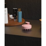 thumbnail of Intirilife Kopfhaut Massagebürste aus Silikon für Nass und Trocken in Pink - 8 x 7 cm - Kopfhautbürste Haarbürste
