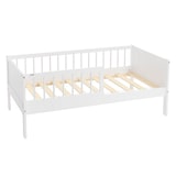 thumbnail of ML-Design Kinderbett 70x140 cm Weiß, Holzbett mit Lattenrost & Rausfallschutz, Jugendbett aus massivem Kiefernholz, Montessori Einzelbett Babybett