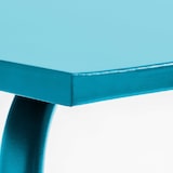 thumbnail of Vierkante tuintafel in blauw metaal - Oviala
