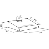 thumbnail of Dunstabzugshaube Abzugshaube Unterbauhaube Abluft Umluft 60 cm Aktivkohlefilter