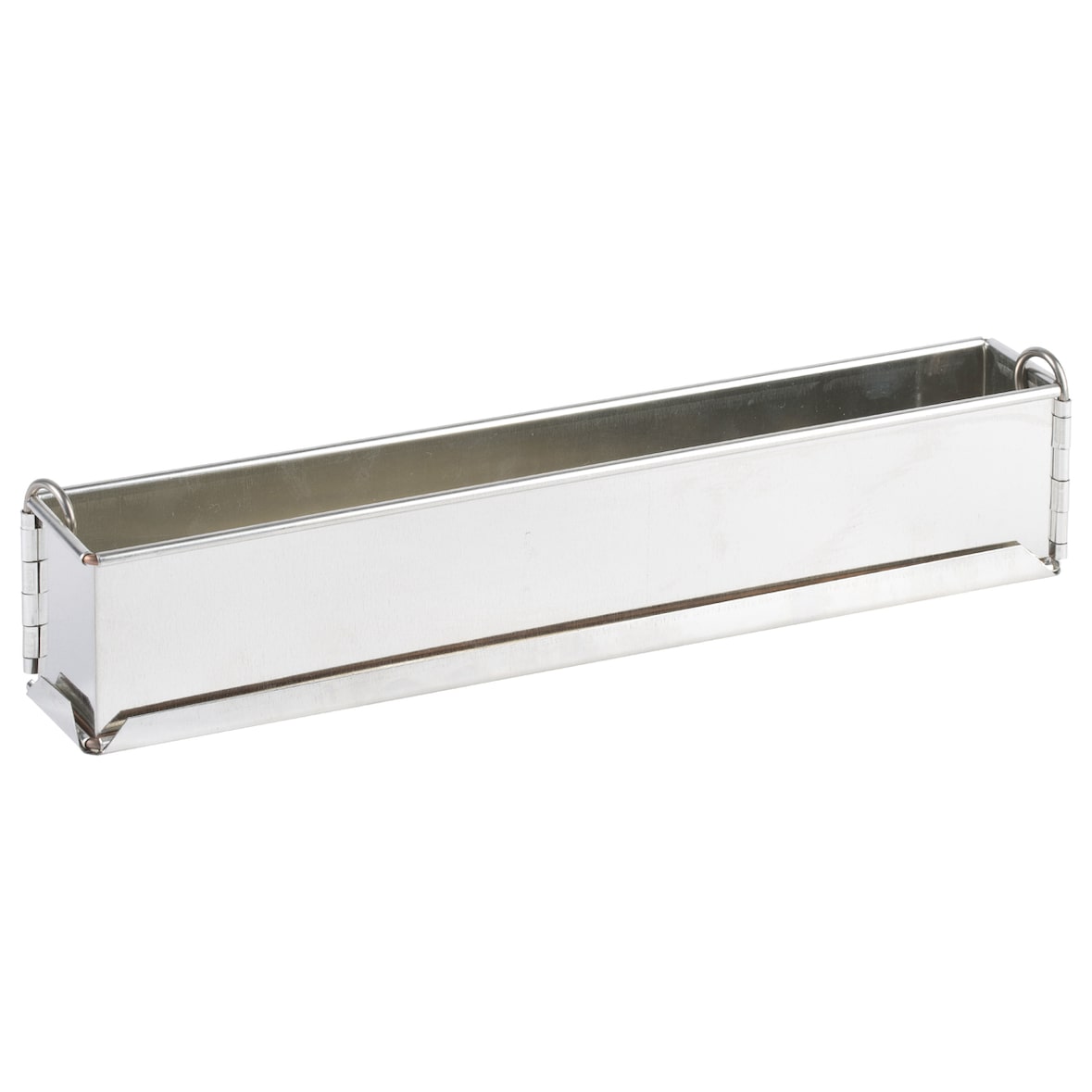 Gobel - Pâté long uni (mini) - fer blanc - à charnière - fond démontable - 300 x 40 x 60 mm - 119410