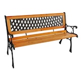 thumbnail of Parkbank Tannenholz Gartenbank Sitzbank Holz Metall Terrasse Balkon 125x74cm