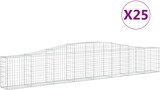 thumbnail of vidaXL Gabionen mit Hochbogen 25 Stk. 400x30x60/80 cm Verzinktes Eisen