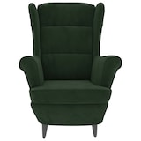 thumbnail of vidaXL Ohrensessel mit Hocker Dunkelgrün Samt