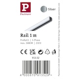thumbnail of Paulmann ProRail3 Rail 1m  230V Zilver 91352