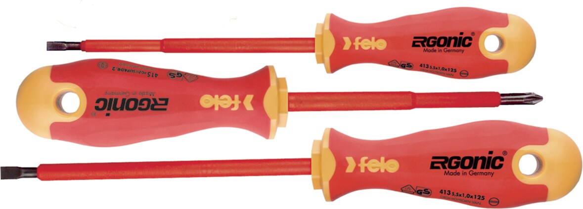 Felo Schraubendreher Satz VDE, ERGONIC, 3-tlg SL, PH