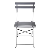 thumbnail of Chaises de terrasse pliantes en acier Bolero noires (Lot de 2)