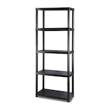 thumbnail of Estantería de Resina 5 Baldas Negra XL - 171x61x31 cm - Capacidad 125kg - Estructura de Plástico Alta Resistencia para Almacén y Garaje