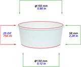 thumbnail of Bio Salatschale "Plain White" 750 ml 50 Stück