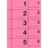 thumbnail of Garderobennummern A6 farbig sortiert 100 Blatt / Block farbig sortiert