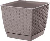 thumbnail of Prosperplast - RATOLLA SQUARE 2,5-l-Blumentopf – 16,5 x 16,5 x 14,2 cm in der Farbe Mokka
