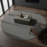 thumbnail of Teppich Schlafzimmer Unifarben Pflegeleicht Waschbar Strapazierfähig Wohnzimmer Esszimmer Rund Grau 160x160 cm – CIMA von Kadima Design