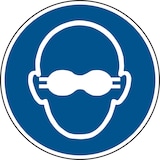 thumbnail of Gebotsschild, Weitgehend lichtundurchlässigen Augenschutz benutzen M007 - ASR A1.3 (DIN EN ISO 7010) - 100 mm Folie selbstklebend