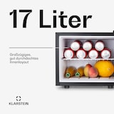 thumbnail of Geheimversteck Mini-Kühlschrank 2 Ebenen 17Ltr. 26dB thermoelektrisch Schwarz