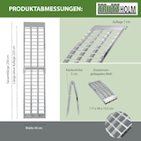 thumbnail of TRUTZHOLM 2 x Auffahrrampen 230 cm 1360 kg Traglast Alu klappbar grau Riffelstab Rampe Verladerampen