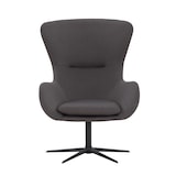 thumbnail of SalesFever Polster-Sessel mit Drehfunktion | Bezug Textil dunkelgrau | Gestell Metall schwarz | B 78 x T 82 x H 99 cm