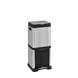 thumbnail of Poubelle Colonne de Tri sélectif en Inox 2 bacs 20L + 14L