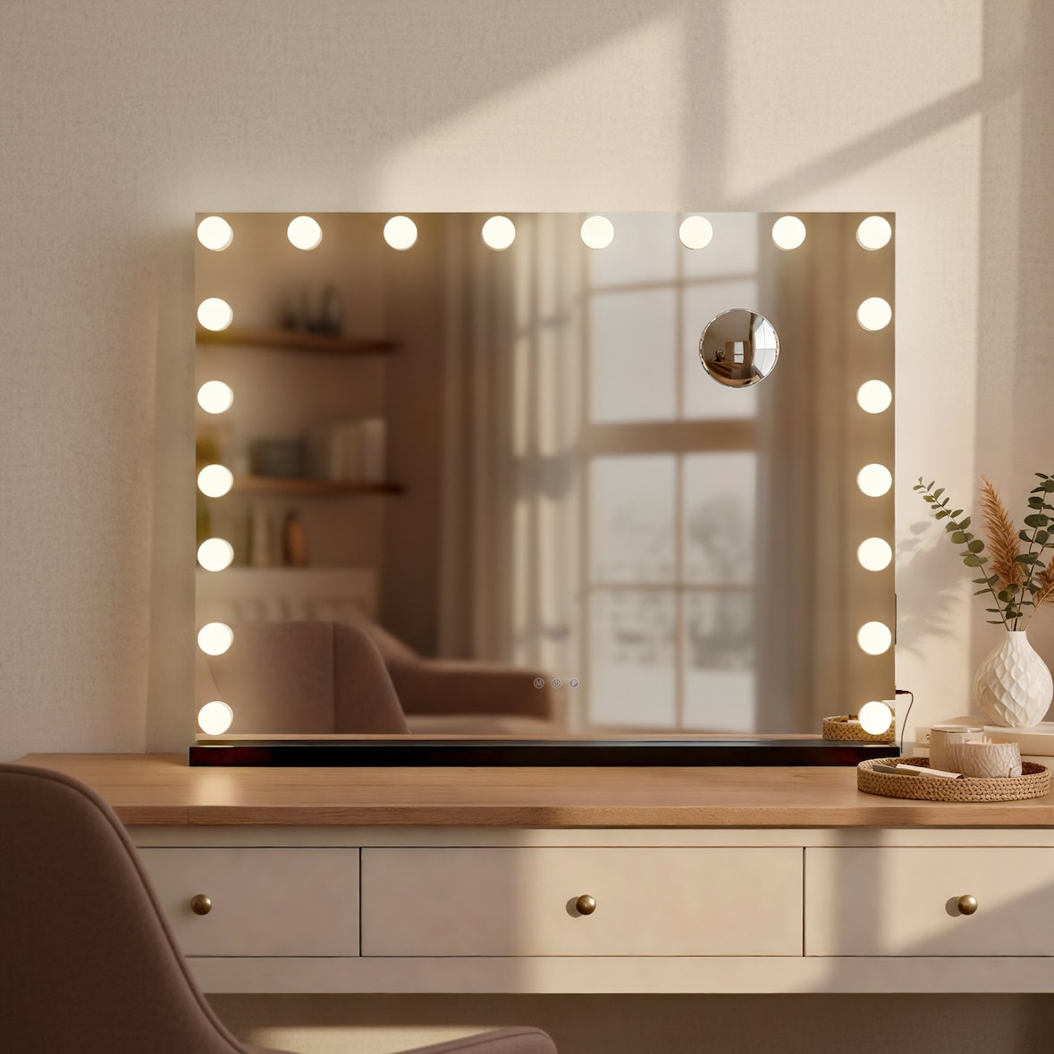 Miroir de courtoisie Norlina Noir /sans Bluetooth