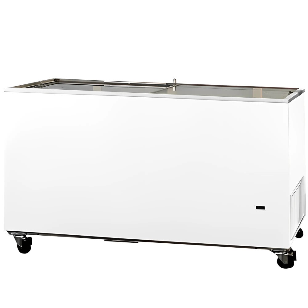 Arcón congelador horizontal profesional 205cm con puertas de cristal para hostelería. Congelador horizontal industrial para bar y restaurante.