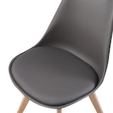 thumbnail of Albatros Esszimmerstühle 4er Set AARHUS, Grau - Beine aus Buche Massiv-Holz, Skandinavisches Retro-Design, bequemer Schalenstuhl