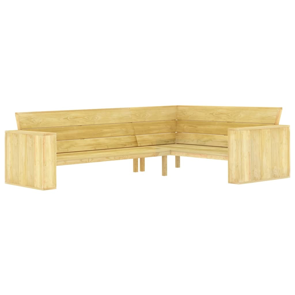 Helloshop26 - Panca da giardino mobili da esterno per patio angolo da giardino 239 cm legno di pino impregnato 02_0011125