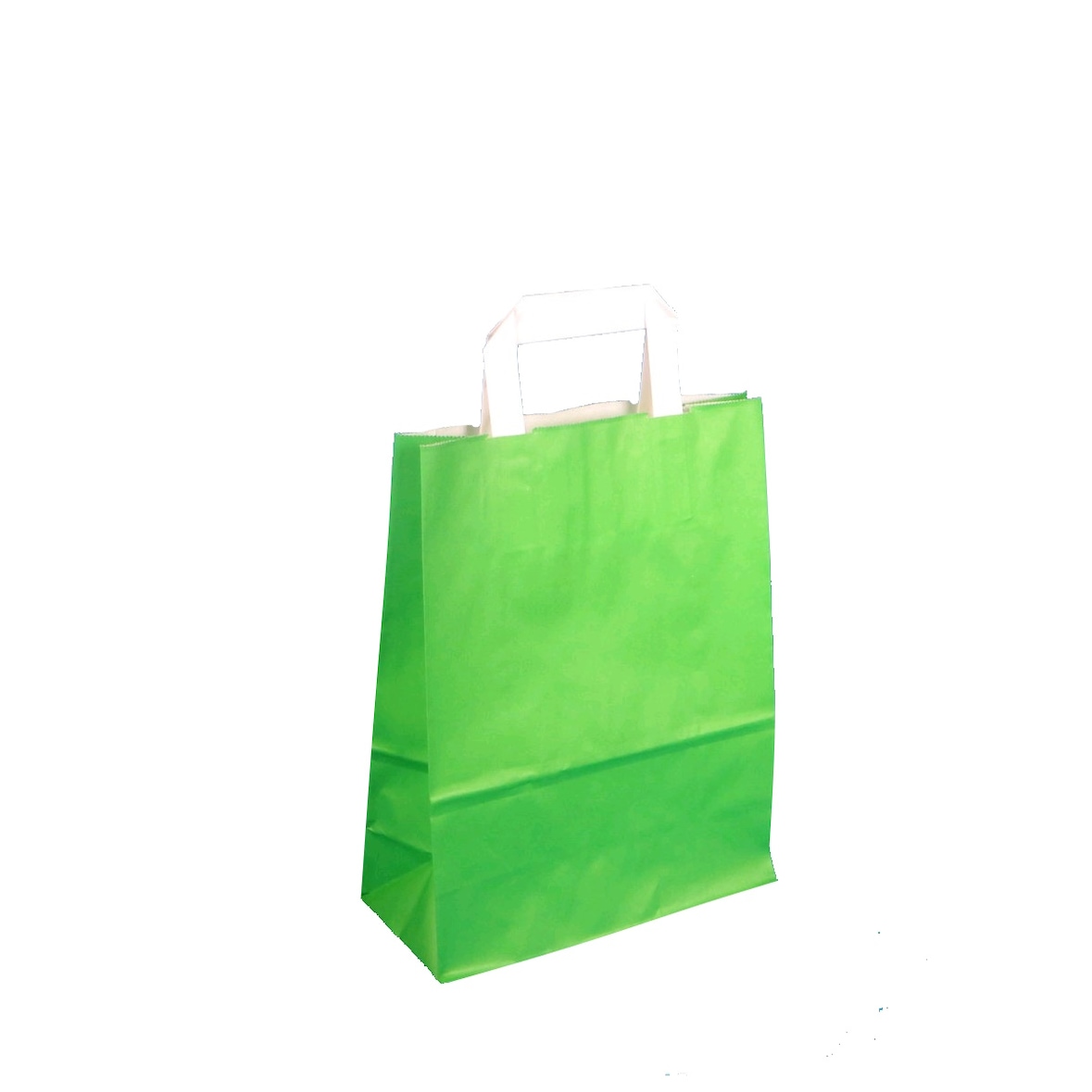 250 Papiertragetaschen Geschenktüten grün S 18+8x22cm