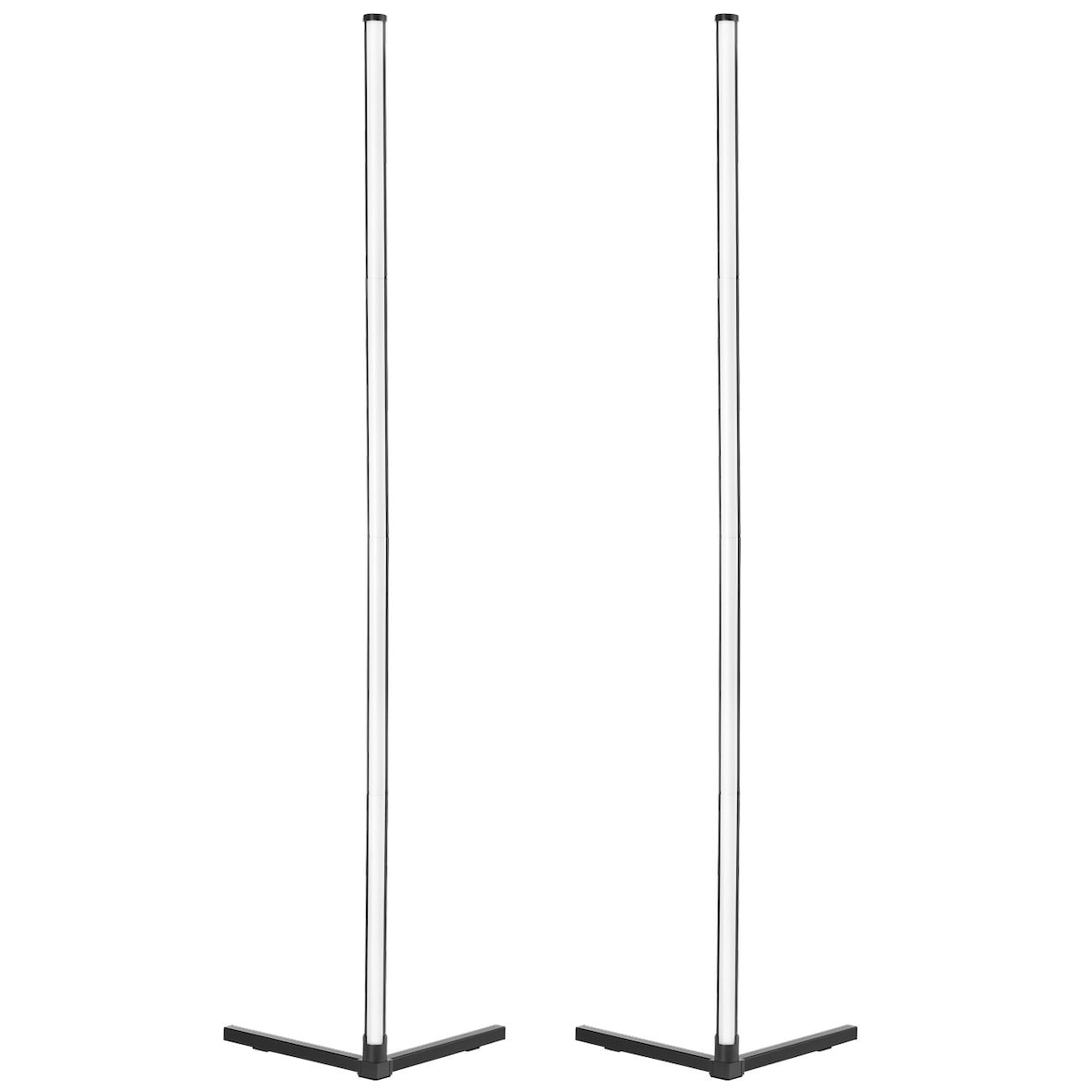 tectake Lampe sur pied LED SPECTRA 16 millions de couleurs et plus de 200 modes lumineux  Noir/Blanc