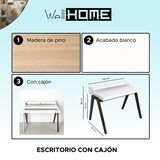 thumbnail of WellHome - Schreibtisch 'Nere' 110x86x75 cm in Weiß und Braun