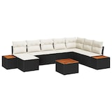 thumbnail of vidaXL Garten-Sofa-Set 9 pcs Schwarz und Creme 319 x 209 x 85 cm