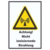 thumbnail of Achtung Nicht ionisierende Strahlung A3 Rückseite selbstklebend Schild