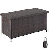 thumbnail of tectake Baúl de almacenamiento Kiruna con trenzado de ratán sintético, 120x55x61,5 cm, 270l  Marrón