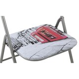 thumbnail of Sedia pieghevole da interno o esterno in acciaio con seduta e schienale in PVC imbottito Closy -  London Gray