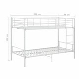 thumbnail of vidaXL Etagenbett Weiß Metall 90×200 cm