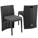 thumbnail of tectake Conjunto de ratán y aluminio Bistró Hamburgo  negro - 404208