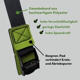 thumbnail of 4x Spanngurte Zurrgurt mit Klemmschloss 1 tlg. 4m 270 kg 25 mm Neopren-Polsterung zur Gepäcksicherung Fahrrad