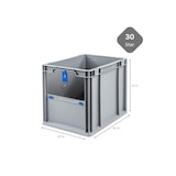 thumbnail of PROREGAL Eurobox NextGen Insight Cover | HxBxT 32x30x40 | 30 Liter | Hoch/Blau | Eurobehälter, Transportbox, Transportbehälter, Stapelbehälter