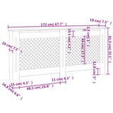thumbnail of vidaXL Radiatorombouw 172x19x81,5 cm MDF zwart
