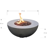 thumbnail of ELEMENTI Feuertisch Roca Feuerstelle aus Beton - Komplett-Set, wetterbeständig, Hellgrau 87x87x37cm